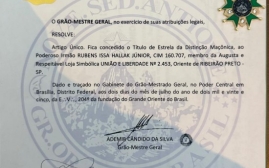 Estrela Distinção Maçonica - 02.03.2026